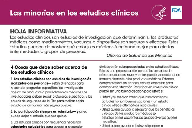 Las minorías en los estudios clínicos