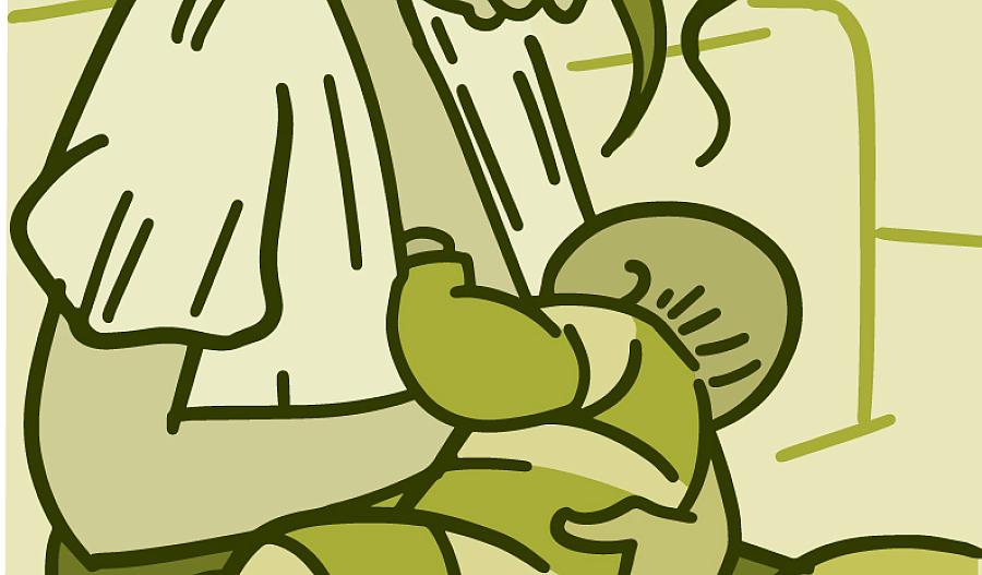 Ilustración de una mujer amamantando