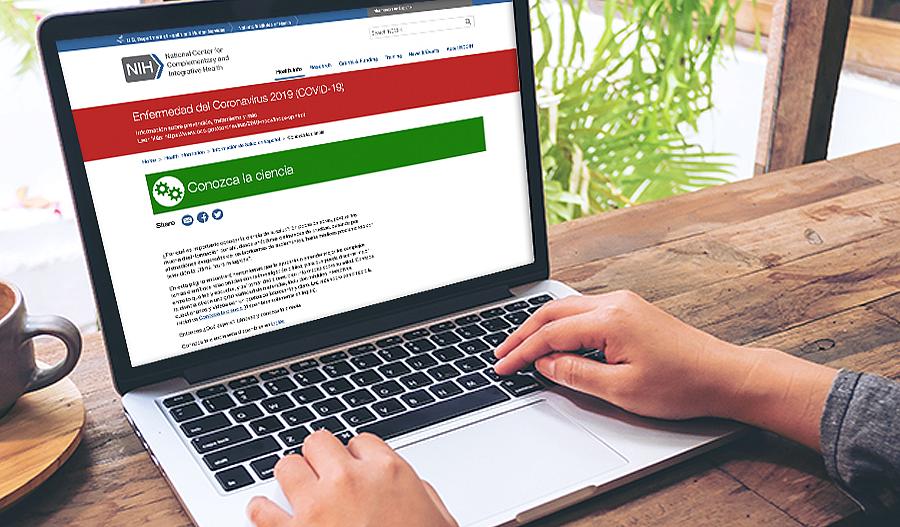 Captura de pantalla del sitio web Conozca la ciencia.