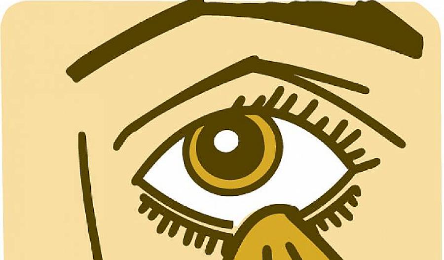 Ilustración de una persona que se limpia el párpado con un paño