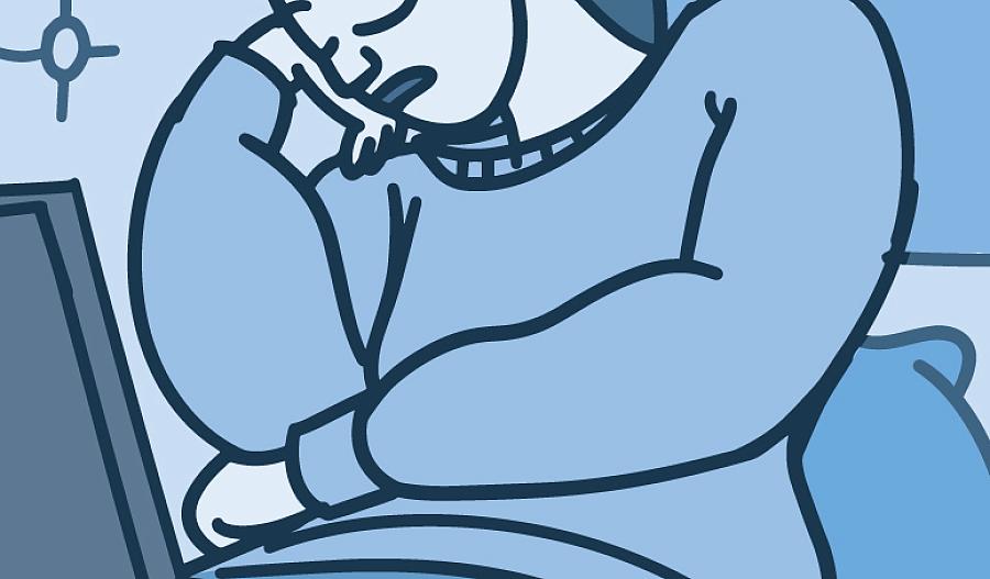 Ilustración de una persona dormida en el sofa.