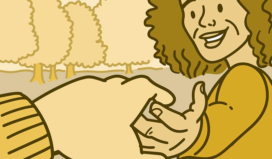 Ilustración de una persona tendiendo la mano.